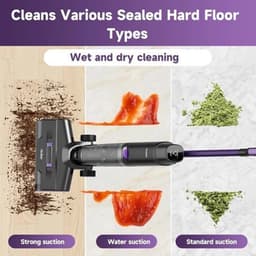 Draadloze Nat & Droog Stofzuiger – 3-In-1 Schoonmaakmachine – Stofzuiger Mop Reiniger – Zelfreinigend Systeem – 45 Min Batterijduur – Rand- En Hoekreiniging — thumbnail 4