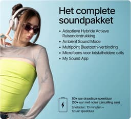 Fresh 'n Rebel Clam Fuse 2 - Koptelefoon Noise Cancelling met 80 uur Speeltijd - Draadloos (Bluetooth 6.0) - Met Microfoon - Verbind 2 apparaten tegelijk - Personal Sound App (Dreamy Lilac) — thumbnail 3