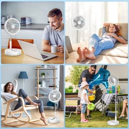 House Of Atelier - Inklapbare ventilator - Opvouwbare Draagbare Mini-Elektrische Ventilator met afstandbediening - 9 Inch — thumbnail 3