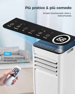 Mobiele Airco - Verplaatsbare Koeler - Ruimte Koelen - Fluisterstil Werken - 25 m² - Wit — thumbnail 5