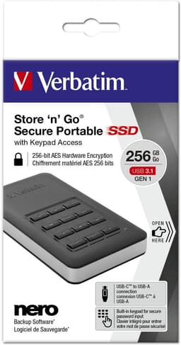 Verbatim Store 'n' Go - Externe SSD - 256GB - USB 3.0 - Type-C — thumbnail 4