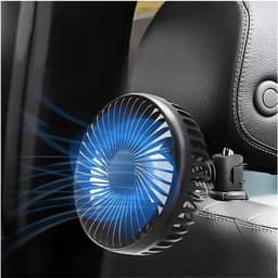 Ventilator met drie snelheden, 360° draaibare koelventilator, draagbaar en stil, geschikt voor auto's en SUV's (achterbank). — thumbnail 1