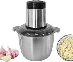 Vlees Hakker - Keukenmachine - Maaltijdvoorbereiding - Dubbel 4-messensysteem - 2L Capaciteit - Zilverkleurig — thumbnail 1
