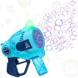 Springos Bellenblaasmachine - Bellenblaas Pistool - Bellenblazer - Bubble gun Volledig Elektrische Bubbel Gun met Reservoir - Blauw -Led Verlichting — thumbnail 3