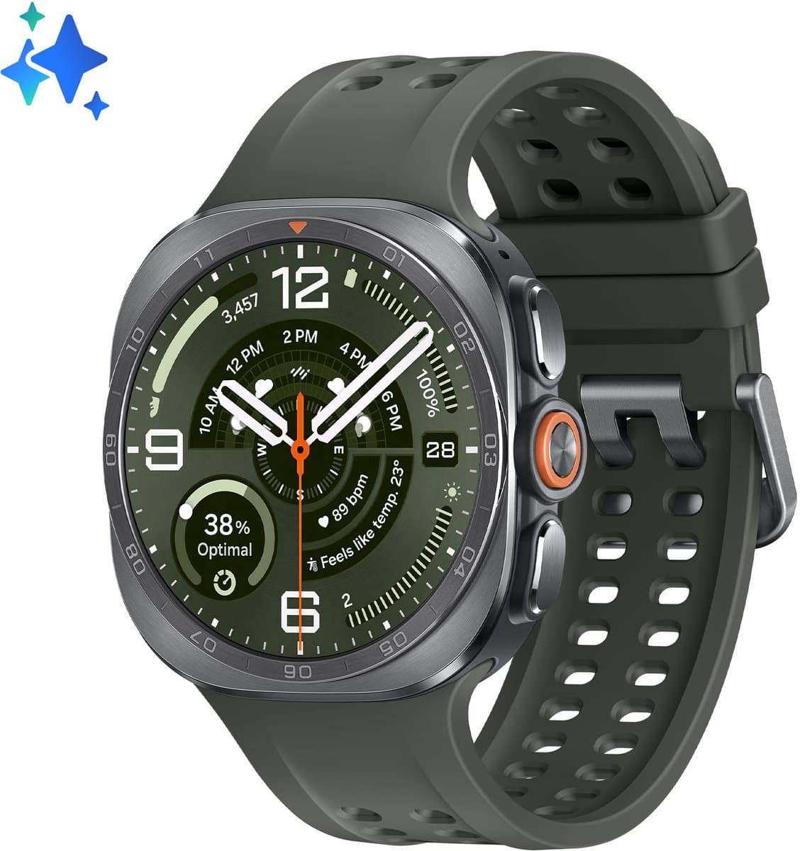 Samsung Galaxy Watch Ultra2 3,81 cm (1.5") AMOLED 47 mm Digitaal 498 x 498 Pixels Touchscreen 4G Zilver Wifi GPS — afbeelding 1
