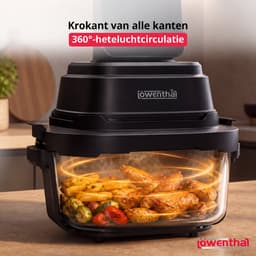 Airfryer Glazen Oven Digitaal - Airfryen, Bakken, Grillen en Roosteren - 8 Programma's - 4 Liter - 80–200 °C - Löwenthal — thumbnail 3