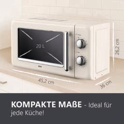 Magnetron – Retro Magnetron – Microwavemagnetron – Keukenmagneetoven – Mini Magnetron – 20 Liter Inhoud – 700 Watt Vermogen — thumbnail 3