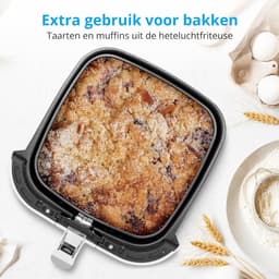 Airfryer 5,2 Liter – Olievrije Heteluchtfriteuse – 9 Automatische Programma's – Digitaal Touchscreen – 2150W Wit — thumbnail 3