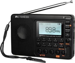 Retekess V115 Draagbare Radio - Noodradio op Batterijen - AM FM SW Keukenradio -Wereldontvanger MP3-Sleep Timer-speler REC Voice Recorder — thumbnail 1