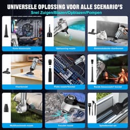 Draadloze Persluchtreiniger & Handstofzuiger – 2-in-1 Elektrische Air Duster – Oplaadbaar – Voor Auto, Toetsenbord, PC, Laptop en Huis – Met Opzetstukken — thumbnail 4