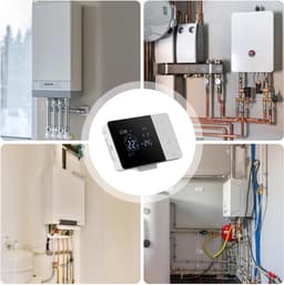 Slimme Thermostaat - Temperatuurregelaar Wifi - Energie Besparen - App en Spraakbesturing - 14x8.1x2cm - Zwart Wit — thumbnail 5