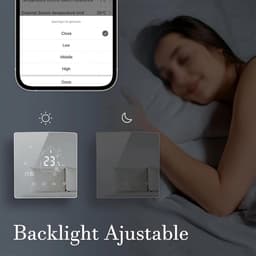 Slimme Thermostaat - Verwarmingsthermostaat Programmeerbaar - Energie Besparen - App en Spraakbediening - 10 x 10 x 5 cm - Wit — thumbnail 5