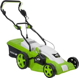 Elektrische Grasmaaier - Grastrimmer Duwmaaier - Gazon Onderhouden - Krachtige Inductiemotor - 42 cm Maaibreedte - Groen — thumbnail 1