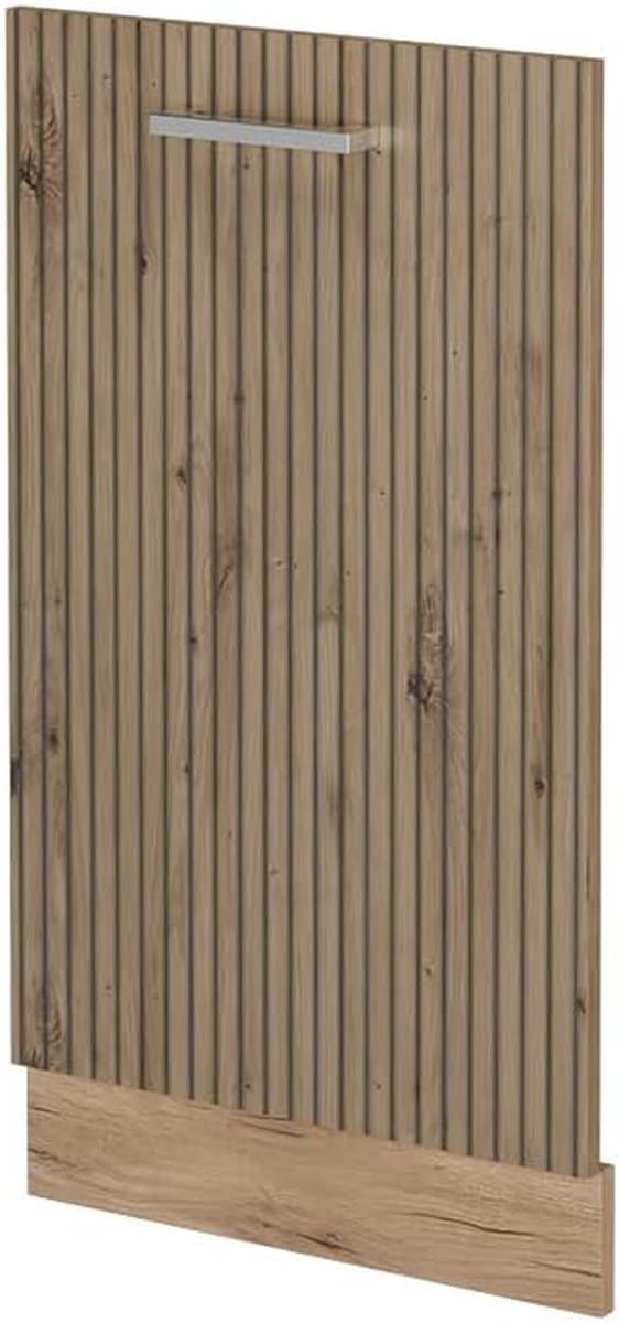Vaatwasserfrontpaneel - Paneel voor vaatwasser - Keuken Integratie - Volledig Geïntegreerd - 45 cm breed - Artisanaal eiken — afbeelding 1