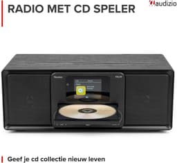 DAB radio - Audizio Palmi - Radio met cd speler - Bluetooth radio - FM, DAB+ en USB - Zwart — thumbnail 2