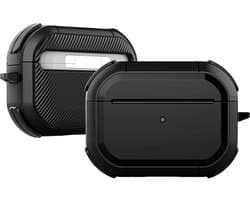 Mobigear Hoesje geschikt voor Apple AirPods Pro 2 Shockproof Hardcase Hoesje | Mobigear Slim Armor - Zwart