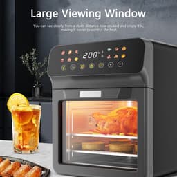 Airfryer Oven - Multicooker - Gezond Koken - Zichtvenster - 12 Liter - Off-white — thumbnail 5
