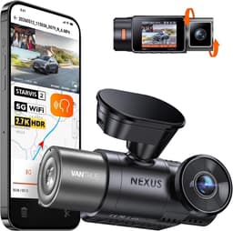 Dual Dashcam - 2,7K/1080P - Ingebouwd Nachtzicht - GPS en WiFi - Voor Auto's — thumbnail 1