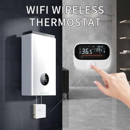Slimme Ketelthermostaat - Temperatuurregelaar Verwarming - Comfort Thuis - Programmeerbare Schema's - Groot LCD Scherm - Wit — thumbnail 5