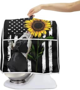 Mixerhoes - Keukenmachinehoes Apparaathoes - Keuken Organisatie - Met Handvat en Opbergvak - Compatibel met 6-8 Qt - Amerikaanse vlag zonnebloem — thumbnail 5