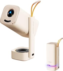 T1 Pro Mini-beamer, Dolby Audio en Turbo Sonic Bass, Smart beamer, Full HD 1080p, met HDR 10, wifi 6 en Bluetooth 5.4, ondersteunt 180° rotatie, autofocus en keystone, draagbare projector voor — thumbnail 1