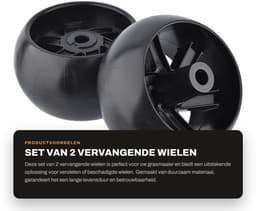 Inovra- Deck Wheel Vervanging - 5" Wiel - 2 Stuks - Hub Offset 3" - Boorgrootte 1/2" - Compatibel met Husqvarna - Graswiel — thumbnail 1