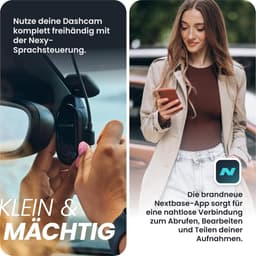 SnelShoppen - Dashcam Auto 1K 1080p 30fps met 24/7 Parkeerbewaking, Spraakbediening, 140 Graden Kijkhoek, Nachtzicht, Inclusief 32 GB microSD-kaart — thumbnail 4