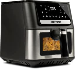 Heteluchtfriteuse - Airfryer - Gezond Koken - Verhoogd Dienblad - 65 Liter - Zwart — thumbnail 1