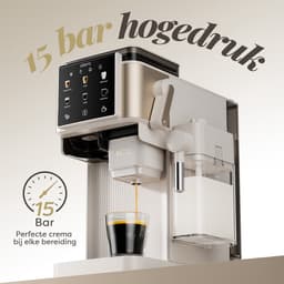 CIARRA CBSACM-D6 - Pistonmachine met Koffiemolen en Melkopschuimer - Halfautomatische Espressomachine met Touchscreen - 15 Bar Drukpomp – Voor Espresso, Cappuccino, Latte en Americano — thumbnail 3