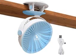 Solvix tafel ventilator geluidloos - Mini Clip Fan - USB en Oplaadbaar - 3 Snelheden - Tiltable Hoofd - Voor Thuis en Kantoor — thumbnail 1