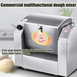 Professionele Deegmixer - Keukenmachine Kneedmachine - Bakken en Deeg Maken - Roestvrij Staal Voedselkwaliteit - 3 kg - Zilver — thumbnail 4