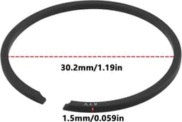 SnelShoppen - Set van 4 Grasmaaier Pistonringen A101000090 30.2 x 1.5mm Geschikt voor ECHO SRM 225 ES 210 211 GT 200 200i HC 150, Hoogwaardige Metaal, — thumbnail 3