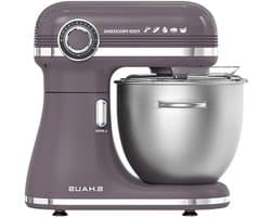Staande Mixer - Keukenmachine Mengmachine - Bakken en Mixen - 1500W Motor 12 Snelheden - 7L Kom - Taupe Paars
