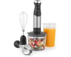 Keukenmachine Set - Blender Mixer - Eten Bereiden - 3 Functies - 500ml Kom - Zwart