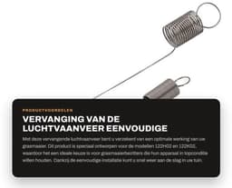 Dailygoods- Luchtvaanveer Vervanging 699056 - Eenvoudige Installatie - Herstel Spanning - Compatibel met 122H02/122K02 - Verbeterde Efficiëntie - Geschikt voor Grasmaaier - Grasmaaierveer — thumbnail 3