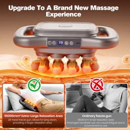 Velori Massagepistool 28 Koppen - Diepe Weefselmassage - Spiermassageapparaat - Nekmassager - Elektrische Massage Gun - 9 Intensiteitsniveaus - LCD Display - USB-C — thumbnail 4