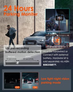 Dashcam - Autocamera Video - Veilige Rit - 4K Resolutie - 2 Inch Display - Blauw — thumbnail 2