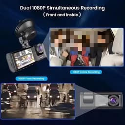 Dubbele Dashcam - Auto Camera - Veilige Ritten - Full HD Nachtzicht - 32 GB Inclusief - Zwart — thumbnail 2