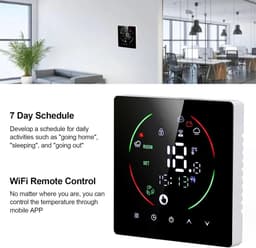 Intelligente Thermostaat - Slimme Regelaar - Temperatuur Beheer - App Bediening - AC 90-240V - Wit — thumbnail 3