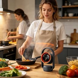Bureauventilator | 180° verstelbare hoek, stil - Koelende tafelventilator voor vrouwen, studenten, reizigers, thuis, appartement, studeerkamer, slaapkamer, woonkamer, op reis — thumbnail 3