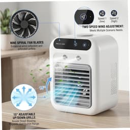 Mobiele airco - Mobiele luchtkoeler - Stille mobiele airco met watertank - Persoonlijke airco - Verdampingskoeler voor kamer/slaapkamer/kantoor/camping - Groen — thumbnail 5