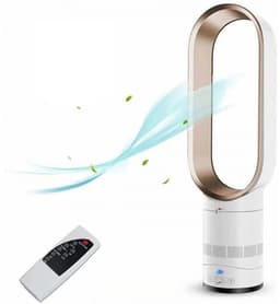 16-inch ventilator zonder bladen – Stil ontwerp, 3 windsnelheden – Afstandsbediening met een bereik tot 6 meter – Kindveilig ontwerp — thumbnail 1
