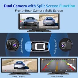 Dashcam - 10.26 Inch Touchscreen - 4K Video - Draadloze Carplay - Android Auto - GPS Navigatie — thumbnail 4