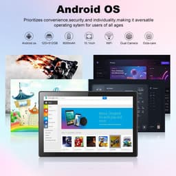 SnelShoppen - Android Tablet 10.1 Inch met 12GB RAM, 512GB ROM, 1280x800 IPS HD Touch Screen, 8000mAh Batterij, Bluetooth en Triple Camera - Ideaal vo — thumbnail 3