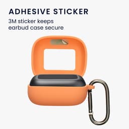 kwmobile cover voor oordopjes case - geschikt voor JBL Live Buds 4 / Beam 4 / Flex 4 - Trendy beschermhoes draadloze oordopjes in oranje — thumbnail 5