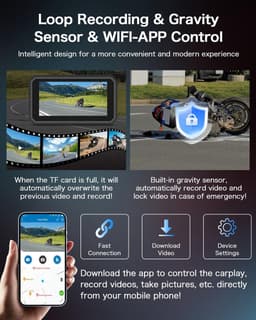 Solidchoice - 4K Dashcam voor Motoren met Navigatie en Bluetooth — thumbnail 4