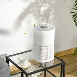TEKROA® HEPA-luchtreiniger met ionisator - Air Purifier - CADR 225 m³/u - stille slaapstand - 50 W - timer, 4 snelheden - Wit — thumbnail 2