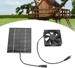 Dailygoody - Zonnepaneelventilator - Ventilatiesysteem - Eenvoudig te — thumbnail 5