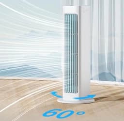 Ventilator - Nieuwe, verbeterde versie 2026, met afstandsbediening, compact en stil (wit, 1 stuk) — thumbnail 5