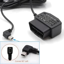 Mini USB-stroomadapter, oplaadkabel, OBD-stroomkabel voor dashcam, stroomkabel voor parkeermonitor met schakelaar, 24-uurs bewaking voor auto-dashcam, GPS DVR, 12V-24V universeel — thumbnail 4
